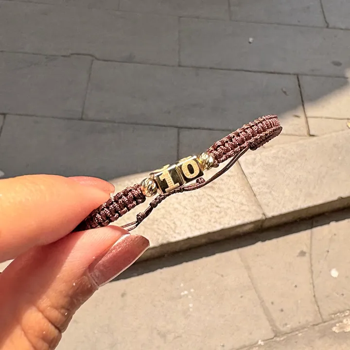 14 Ayar Altın Makrome 2 Küp Bileklik - 5mm