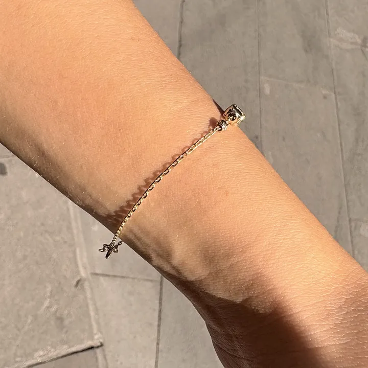 14 Ayar Altın 4 Küp Bileklik - 4mm