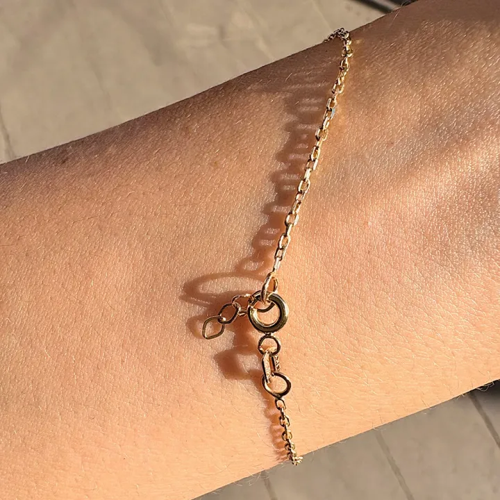 14 Ayar Altın 4 Küp Bileklik - 4mm