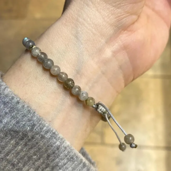 14 Ayar Altın Labradorit Taşlı Bileklik