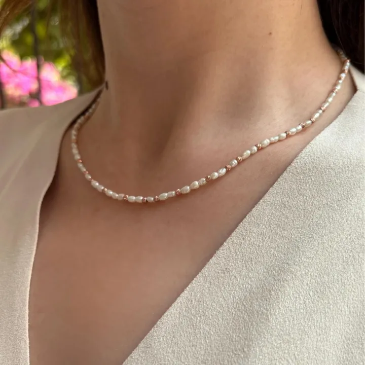 14 Ayar Altın İnci Kolye