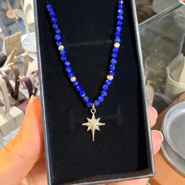 14 Ayar Altın Kuzey Yıldızı Turmalin Kolye