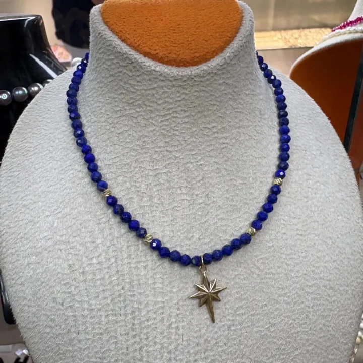 14 Ayar Altın Kuzey Yıldızı Turmalin Kolye