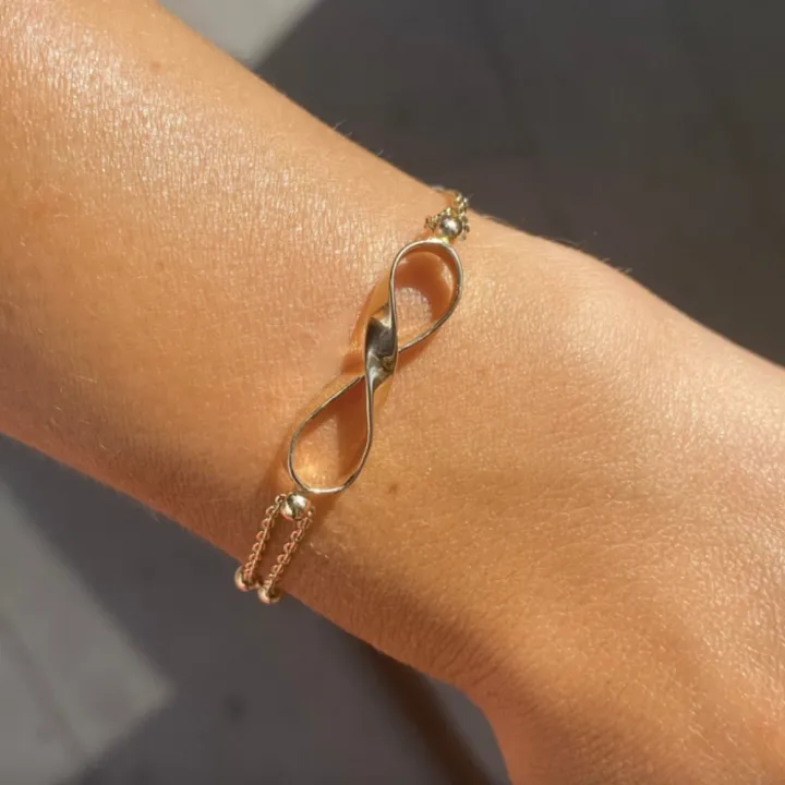 14 Ayar Altın Sonsuz Bileklik