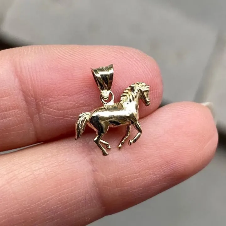 14 Ayar Altın At Kolye Ucu