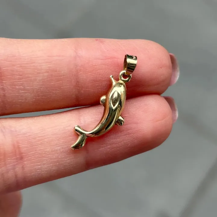 14 Ayar Altın Yunus Kolye Ucu