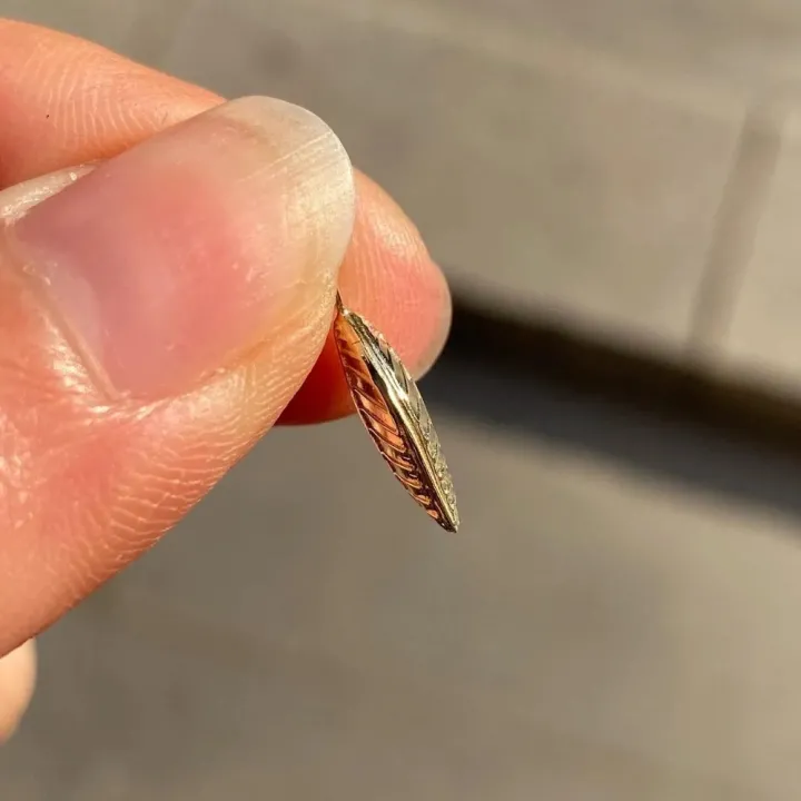 14 Ayar Altın Yaprak Kolye Ucu
