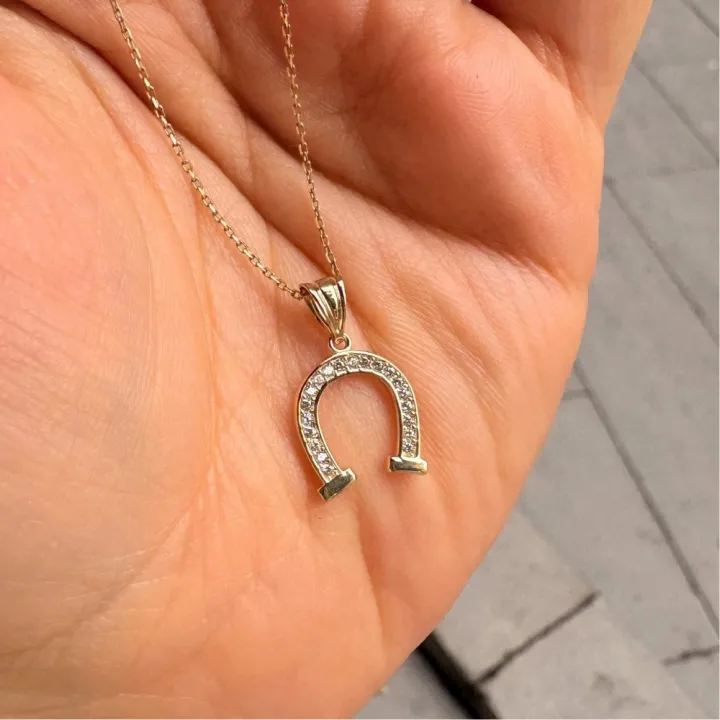 14 Ayar Altın At Nalı Kolye Ucu