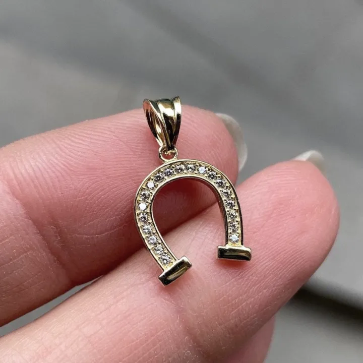 14 Ayar Altın At Nalı Kolye Ucu