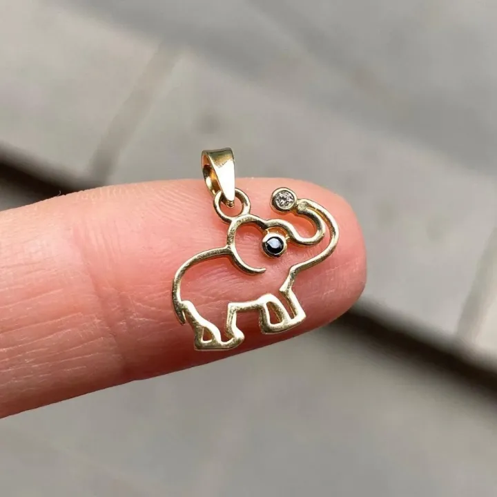 14 Ayar Altın Fil Kolye Ucu