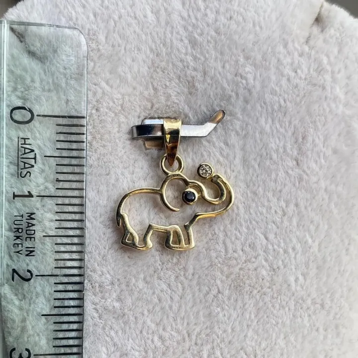 14 Ayar Altın Fil Kolye Ucu