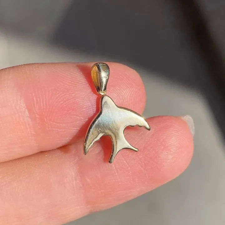 14 Ayar Altın Kırlangıç Kolye Ucu