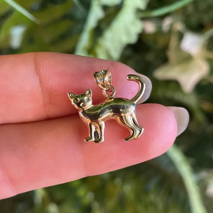 14 Ayar Altın Kedi Kolye Ucu