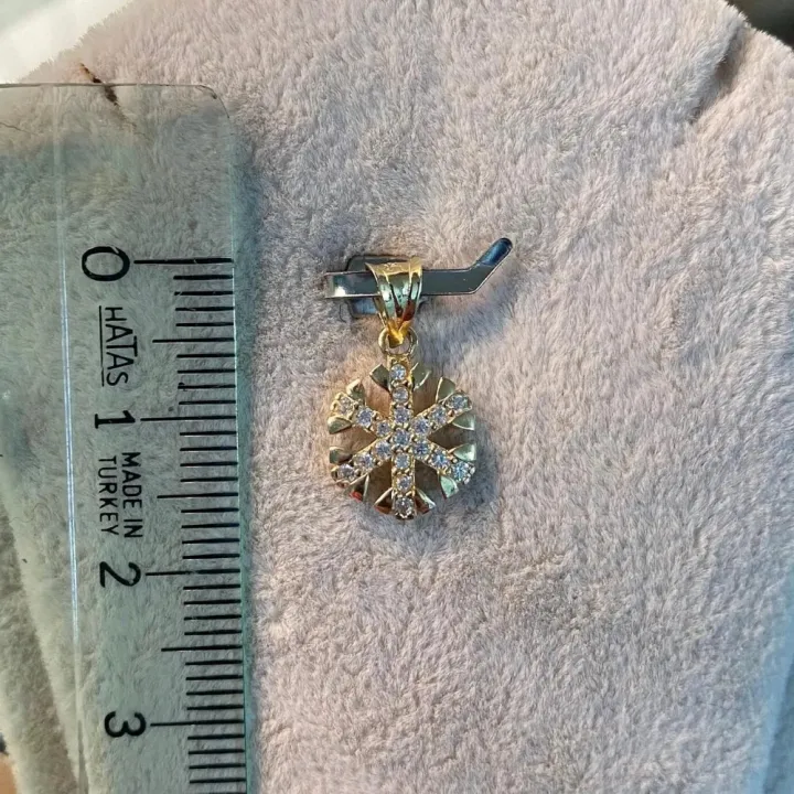 14 Ayar Altın Kar Tanesi Kolye Ucu