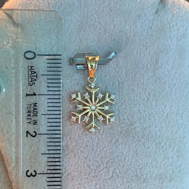 14 Ayar Altın Kar Tanesi Kolye Ucu