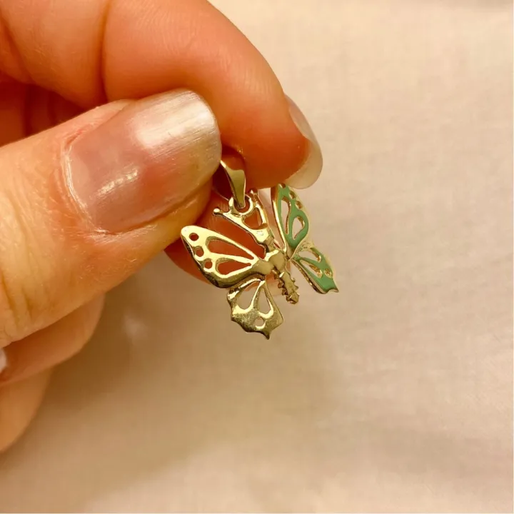 14 Ayar Altın Kelebek Kolye Ucu