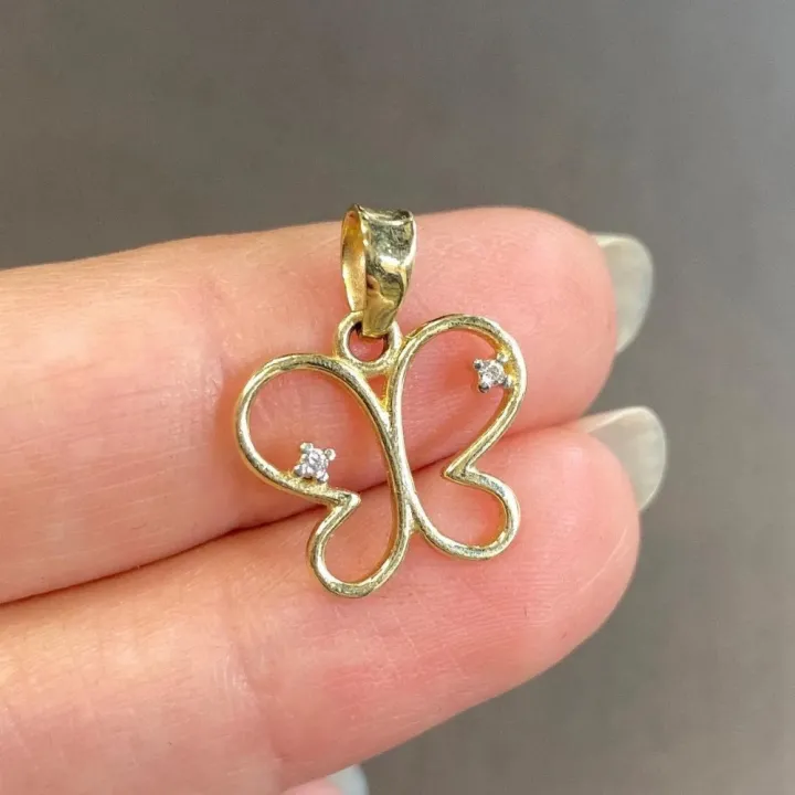 14 Ayar Altın Kelebek Kolye Ucu