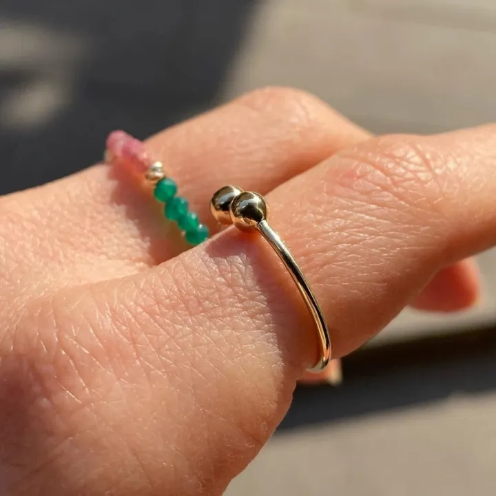 14 Ayar Altın Top Yüzük - 4mm