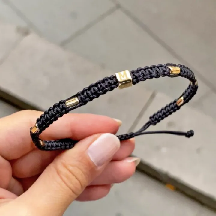 Örme İpli Tek Küp Bileklik - 5mm