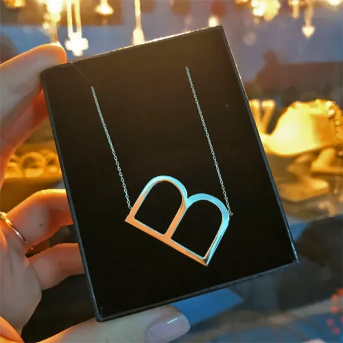 14 Ayar Altın 3cm Harf Kolye