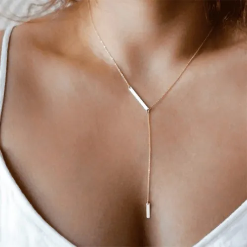 14 Ayar Altın Çift Plaka Asansörlü Kolye