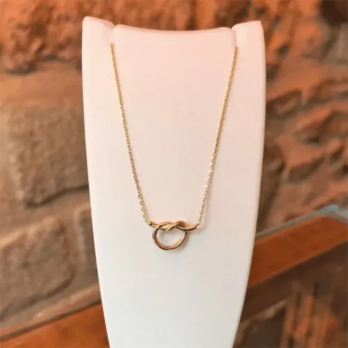 14 Ayar Altın Kördüğüm Kolye