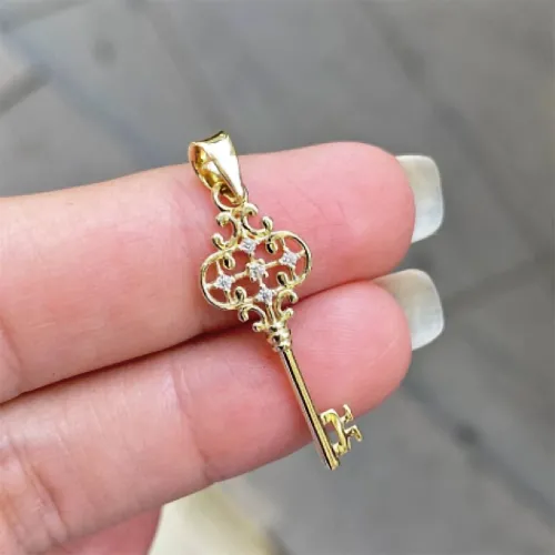 14 Ayar Altın Anahtar Kolye Ucu