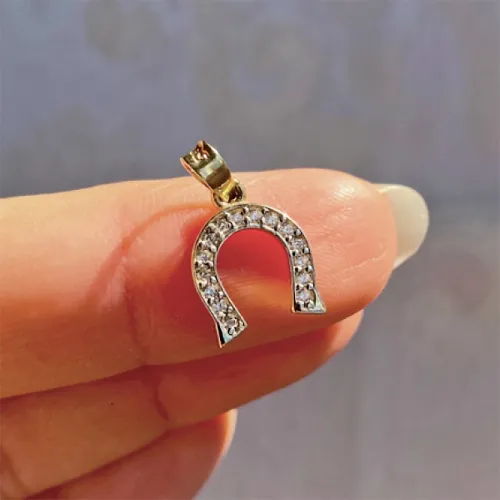 14 Ayar Altın At Nalı Kolye Ucu