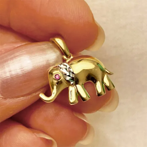 14 Ayar Altın Fil Kolye Ucu