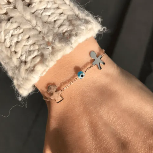 14 Ayar Altın Nazar Boncuklu Baby Bileklik