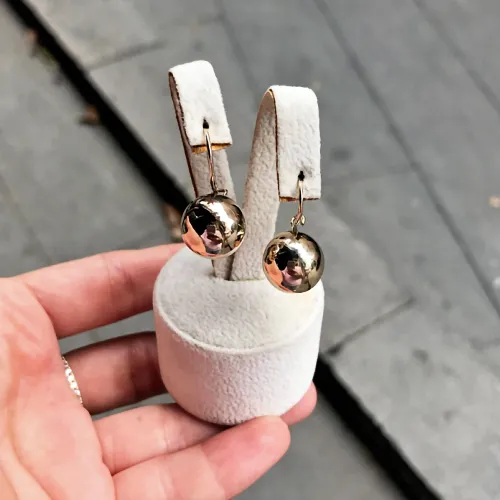 14 Ayar Altın Bomb Küpe