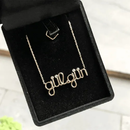 14 Ayar Altın Tel Kıvırma İsim Kolye - 6 Harf