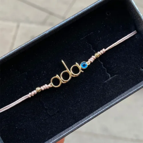 14 Ayar Altın Tel Kıvırma İsim Bileklik - 3 Harf