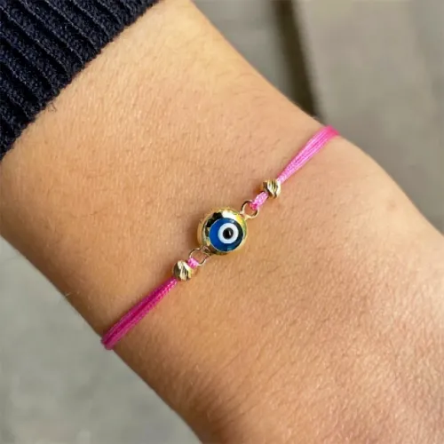 14 Ayar Altın Mavi Göz Bileklik