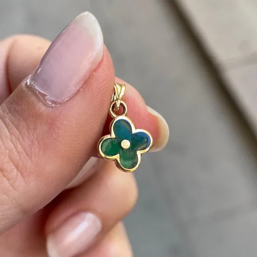 14 Ayar Altın Dört Yapraklı Yonca Kolye Ucu