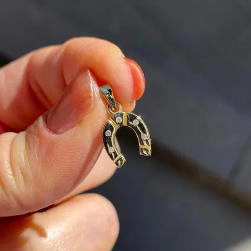 14 Ayar Altın At Nalı Kolye Ucu