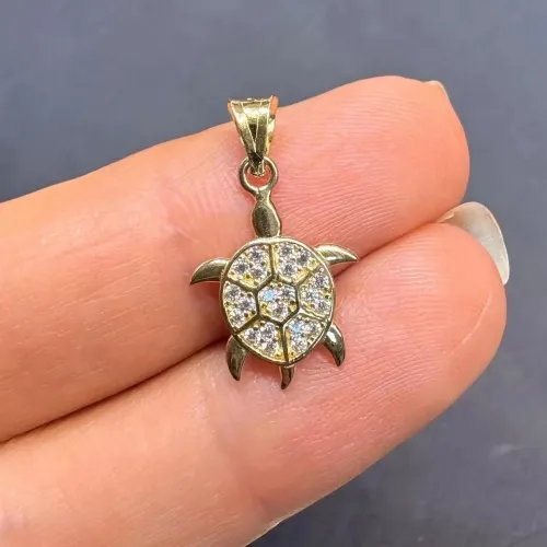 14 Ayar Altın Kaplumbağa Kolye Ucu