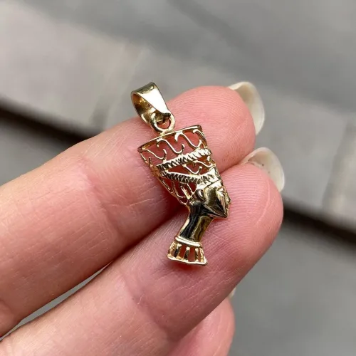 14 Ayar Altın Nefertiti Kolye Ucu