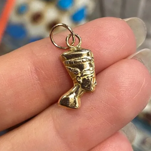 14 Ayar Altın Nefertiti Kolye Ucu