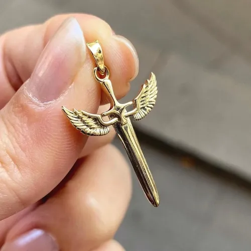 14 Ayar Altın Kılıç Kolye Ucu