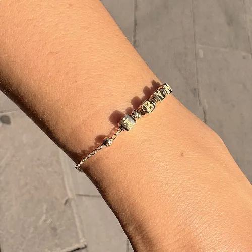 Dorika Zincirli 4 Küp Bileklik - 4mm