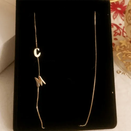 Gurmet Zincir Harf Kolye - 2 Harf