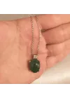14 Ayar Altın Pırlanta ve Zümrüt Taşlı Kolye