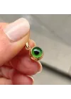 14 Ayar Altın Yeşil Göz Kolye Ucu