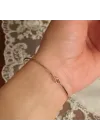 14 Ayar Altın Sonsuz Harf Bileklik - 2 Harf
