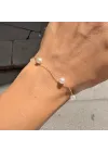 14 Ayar Altın İnci Bileklik - 5mm