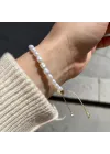 14 Ayar Altın Dorika İnci Bileklik