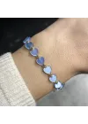 14 Ayar Altın Dorika Açık Mavi Sedef Taşlı Bileklik