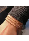 14 Ayar Altın Halat Zincir Bileklik - 3mm