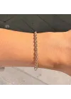 14 Ayar Altın Halat Zincir Bileklik - 4mm